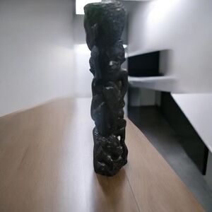 Ebony Black Vintage Tree Of Life Wood Carving